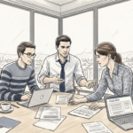 Swiss IT team meeting about website security