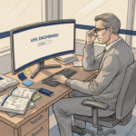 IT manager configures VPS in office