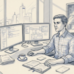 IT specialist sets up e-commerce server