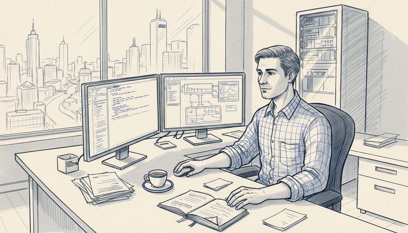 IT specialist sets up e-commerce server